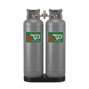 Bộ 2 bình Gas công nghiệp xám 45kg (Kèm van dây)