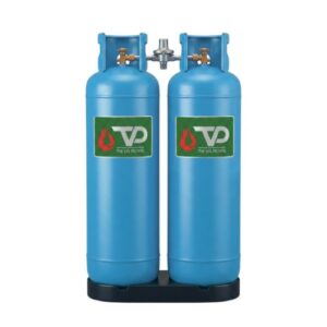 Bộ 2 bình Gas công nghiệp xanh nhạt 45kg (Kèm van dây)