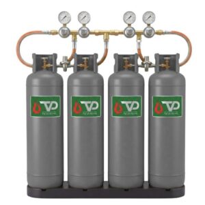 Hệ thống giàn gom 4 bình gas công nghiệp 45kg