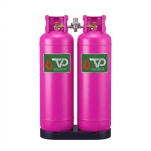 Bộ 2 bình Gas công nghiệp hồng 45kg (Kèm van dây)
