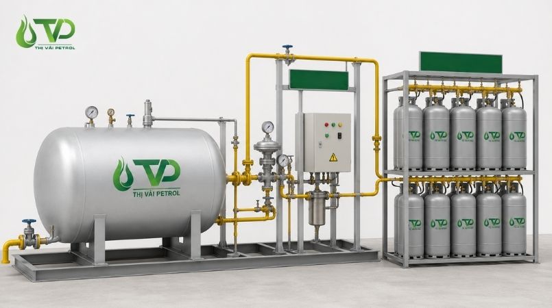 Cách tính công suất hệ thống gas công nghiệp theo nhu cầu tiêu thụ LPG 2 Hệ thống gas công nghiệp LPG