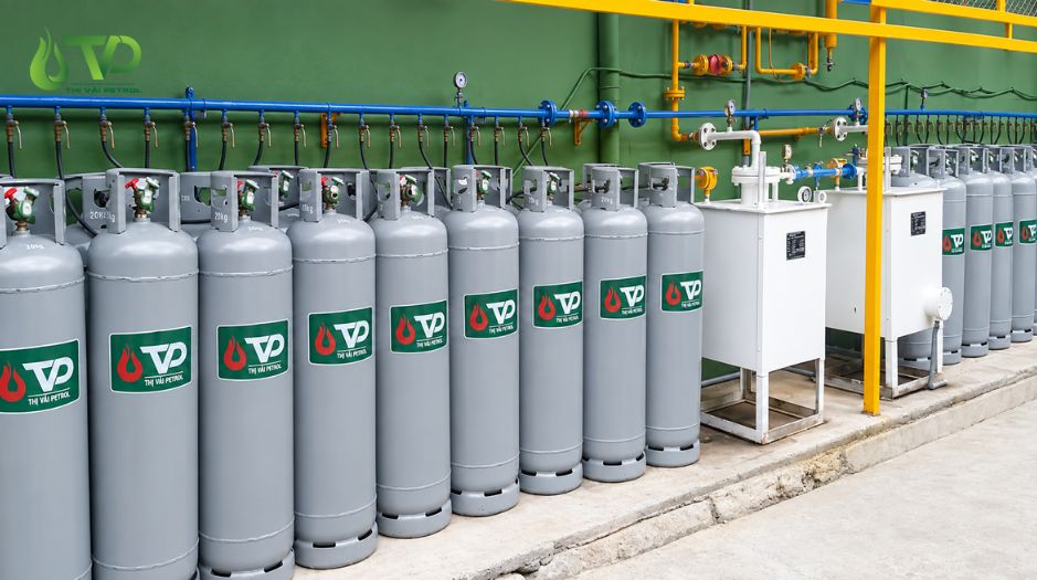 Thi công hệ thống gas công nghiệp trọn gói uy tín tại Thị Vải Petrol 2 Hệ thống gián gas bình 45kg
